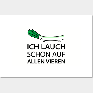 Funny leek in stress Posters and Art